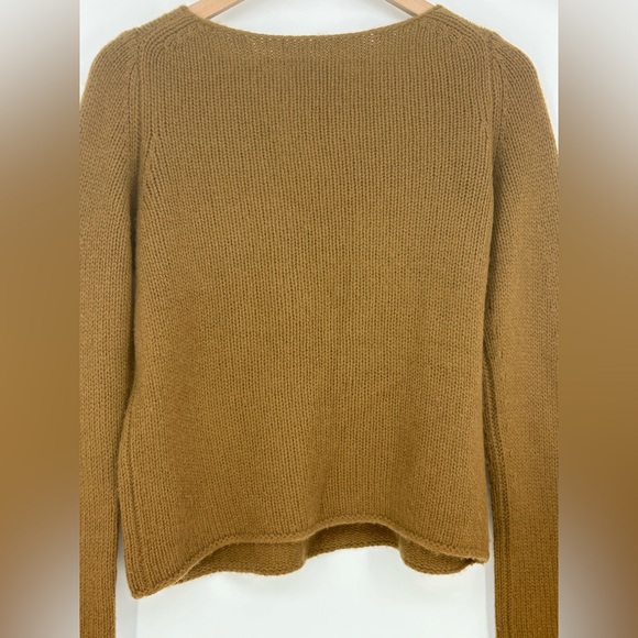 Vince Women's Off Gauge 100% Cashmere Brown Boat Neck Sweater In Women's Medium - Picture 9 of 13